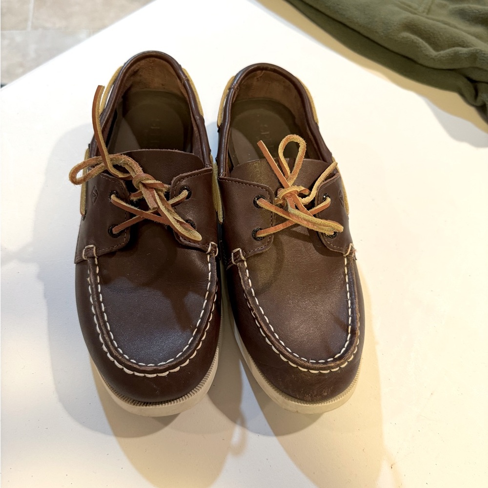 Big Boys Sperry Topsiders Boat Shoe Classic Brown Thanksgiving Christmas Preppy‎